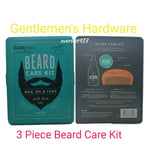 Gentlemen's Hardware 3 Piece Beard Care kit cedarwood & pine fragrance care kit