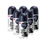 Nivea Men Invisible Original BW Roll-On Deodorant 50ml 3, 6 Pack