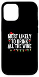 Coque pour iPhone 13 Le plus susceptible de boire toute la famille de vin assorti à Noël