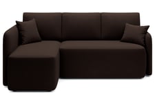 Hadson 3-seter Sofa med Sjeselong - Brun sjeselong