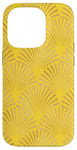 Coque pour iPhone 14 Pro Ambre Glow Jaune Orange Art Déco Motif éventail