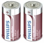 PHILIPS LR20P2B/10 - Piles Power Alkaline - 2 pièces LR20-1.5 V