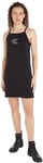 Calvin Klein Jeans Women's Short Tank Dress, Black (Ck Black), XL