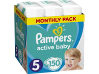 Pampers Active Baby 5 Blöjor, 11-16 Kg, 150 St.