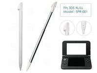 2 x White Pen 1 Extendable Stylus for Nintendo 3DS XL/LL Metal Retractable Parts