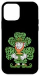 Coque pour iPhone 12 mini Joyeux Leprechaun avec pièces de monnaie Saint-Patrick