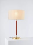 John Lewis Hamilton Table Lamp, Walnut Stain/Antique Brass