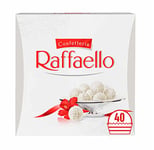 Ferrero Raffaello Pralines, White Chocolate Gift, Christmas Gifts, Gift for Women and Men, Party Chocolate Box, Coconut, Crunchy Whole Almond and Smooth Cream, Box of 40 (400g)