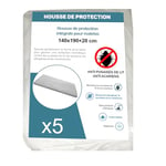 Housse de Protection Intégrale Anti-Punaise de Lit et Anti-Acariens pour Matelas 140 x 190 + 20 cm. (Lot de 30 Housses)