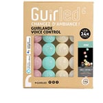 GuirLED - Guirlande lumineuse wifi boules coton LED USB - Commande Vocale - Maison connectée - Amazon Alexa & Google Assistant - Adaptateur secteur 2xUSB inclus - 24 boules 2.4 - Bébé