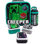 Minecraft Creeper Lunch Bag and Bottle (Pack of 5)