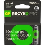 GP Batteri Recyko Pro NiMH AA HR6 2000mAh 4-Pack