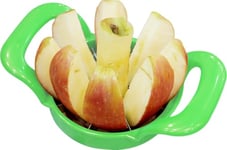 Stainless Steel Apple Slicer Plastic 8 Sharp Blade - Fruit Kitchen Gadgets, Apple Corer Cutter Remover Divider, Ergonomic Handle, House Cooking Gadget, for Fruit & Vegetables (Green)