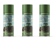 3x NEW 400ML TRACTOR TOUCH UP & REPAIR SPRAY PAINT J.D. GREEN COLOUR QUICK DRY