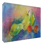 Feel Good Art VJ-FRUITYTUTTY1216-15IT Corbeille à Fruits Tableau de galerie sur Toile, Peinture Matériel Original stylisé, Artiste Val Johnson 78 x 115 cm Multicolore