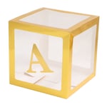 4PCS Transparent Balloon Box With Letters Balloon Gift Decoration Box Zzs