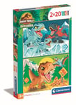 Clementoni Jurassic World 2X20, Supercolor, Puzzle pour Enfants, Fabriqué en Italie, Multicolore, 24810, Multicolor