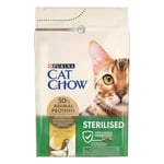 PURINA CAT CHOW | Adulte | Croquettes pour Chat Stérilisé | NaturiumTM | Poulet | 3 kg | Sac