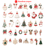 Emalj Jul Candy Cane Charms Flower Charms DIY Smycken Ma Random 38pcs