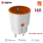 Prise intelligente EU Zigbee WiFi,moniteur d'énergie électrique,prise multiple,Tuya Andrea Control nous-mêmes,Alexa Google Home,16A - Type 16A Zigbee-Ue Plug