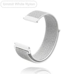 Uudet 18mm 20mm 22mm hihnat Garmin Venu 2S Ranneke Vivoactive 3 4S 4 Forerunner 245 645 Galaxy Watch 4 Classic 42 46mm UmmitWhite Nylon 20mm