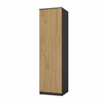 ESME - Armoire simple style scandinave chambre à coucher - 50x50x180 - 1 porte - Dressing