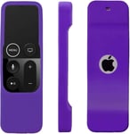 Coque En Silicone De Protection À Telecommande Slim Compatible Pour Apple Tv 4Ème Gen.(Violet)