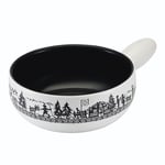 Fondue Pot Alpine Meadow Induction White Clay 23cm