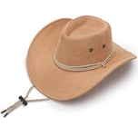 Hatut Matkalippikset Naisten Miesten Lippikset Hatut Western Cowboy Mokka Vintage Cowgirl Cowboys Unisex Hatut Aurinkosuojavoide Huopa Jazz Cap Bone