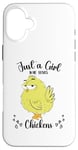 iPhone 16 Plus Just a Girl Who Loves Chickens Yellow Lover Women Girls Case