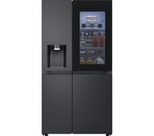 LG InstaView GSXE90EVAD American-Style Smart Fridge Freezer - Essence Black Steel, Silver/Grey,Black