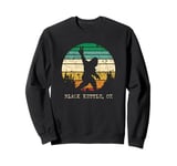 Black Kettle OK Sasquatch Peace Sign Bigfoot Design Sweatshirt