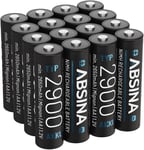 16x Piles Rechargeables Aa 2900 Nimh 1,2v & Min. 2650mah-Piles Aa Rechargeables Pour Appareils À Haute Consommation-Pile Rechargeable Aa Pour Flash,Manettes Wii & Xbox-Piles Rechargeable