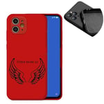 Coque rouge OPPO Reno 2Z aile noir plume personnalisee