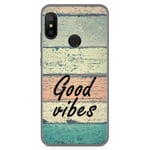 Coque Gel TPU pour Xiaomi Redmi 6 Pro / Mi A2 Lite Design Bois 01 Dessins