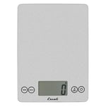 Escali 157SS Arti Glass Food Scale Digital Countertop Kitchen, Baking and Cooking Scale with Nutrition and Calorie Counter, 15-Pound Capacity, 9" x 6.5" x .75", Shiny Silver