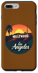 Coque pour iPhone 7 Plus/8 Plus Hollywood Sign Los Angeles Souvenir Rétro Coucher de Soleil Vintage Soleil