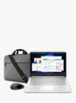 HP 14s-dq5013na Laptop Bundle with HP 150 Wireless Mouse & HP Prelude 15.6 Bag, Intel Core i3 Processor, 4GB RAM, 128GB SSD, 14” Full HD, Natural Silv