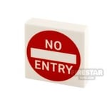 Custom Printed Tile 2x2 No Entry Sign