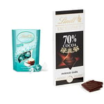 Lindt LINDOR Coconut Chocolate Truffles Box - approx. 16 Balls, 200 g - The Perfect Gift - Chocolate Balls With a Smooth Melting Filling & EXCELLENCE Dark 70% Cocoa Chocolate Bar - 100 g