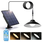 Aigostar Lampe Solaire Extérieur avec Télécommande 50W 500LM Lumière Solaire Extérieur Étanchéité IP65 Applique Exterieur Solaire réglable 3000K/4000K/6500K, Câble de 3 Meters