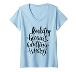 Womens Rocketry: The Ultimate Escape from Adulting! V-Neck T-Shirt