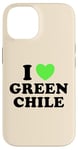 Coque pour iPhone 14 I Love Green Chili Nourriture épicée au piment chaud rôti au Nouveau-Mexique