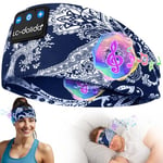 LC-dolida Bandeau Ecouteurs pour Dormir Bandeau Bluetooth,Original Bandeau écouteur de Musique pour Hommes Femmes,Casque Sommeil avec Ultra-Fins HD Stéréo pour Sport,Dormeurs Latéraux,Voyage