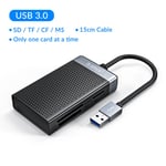 ORICO-Lecteur de carte mémoire USB A Type C 3.0,adaptateur pour Micro SD SDHC SDXC MMC TF CF MS Pro Duo Stick,interrupteur de lecture #D