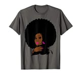 Black Afro Hair tshirt retro big hair shirt with black woman T-Shirt