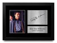 HWC Trading FR A4 Billy Dee Williams Star Wars Lando Calrissian Cadeaux Imprimé Signé Autographe Photo pour les fans de cinéma - A4 Encadré