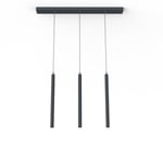 LUMICOM - STELO TRACK 3X Suspension, LED INTEGREE, 12.6W, 4000K, métal, gris anthracite, H.40cm