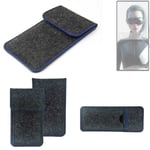 Felt Case for Nubia Red Magic 9S Pro+ dark gray blue edge Cover bag Pouch