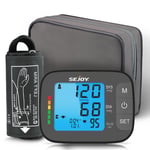 SEJOY Automatic Blood Pressure Monitors Upper Arm BP Machine Pulse Rate Backlit